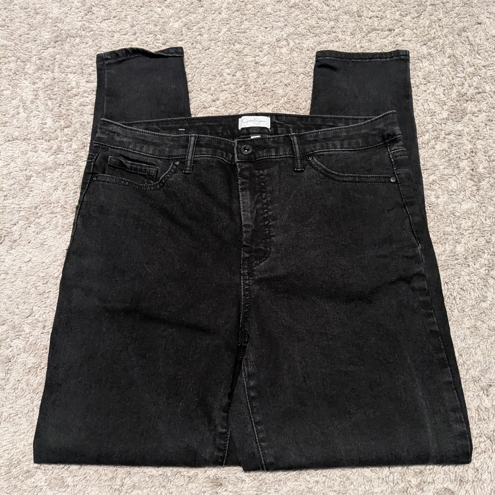 Jessica Simpson Black Highrise Skinny Jeans Sz 12